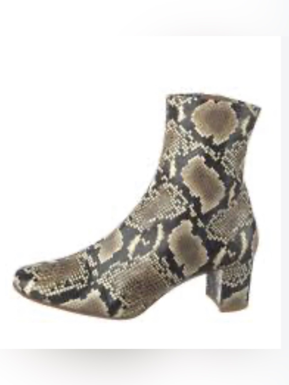 BY FAR Sofia Snake-Effect Leather Ankle Boot